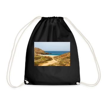 Fokos Strand Mykonos Insel Südägäis - Turnbeutel - Schwarz - Vorne