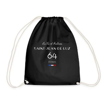 Saint Jean de Luz Pyrénées 64, Baskenland Frankreich - Turnbeutel - Schwarz - Vorne