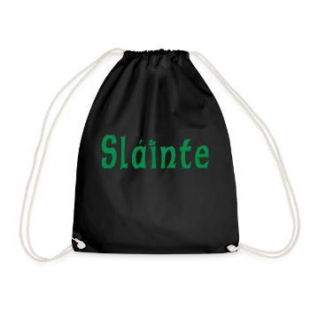 Irish Slainte - Drawstring Bag - black - Front
