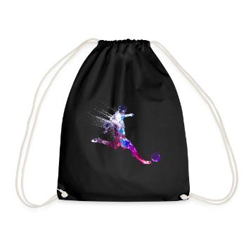 Forward, goal scorer, soccer player, defender - Drawstring Bag - black - Front