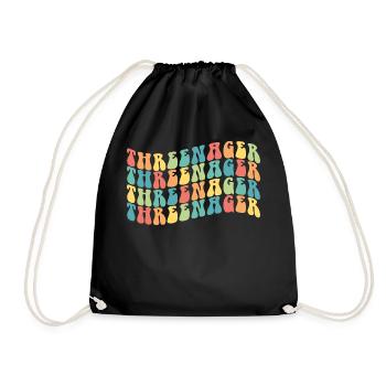 3 ans Threenager Garçons Filles 3ème anniversaire - Sac de sport léger - noir - Devant