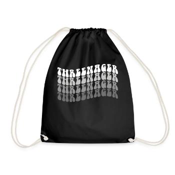 3 ans Threenager Garçons Filles 3ème anniversaire - Sac de sport léger - noir - Devant