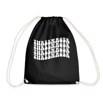 3 ans Threenager Garçons Filles 3ème anniversaire - Sac de sport léger - noir - Devant