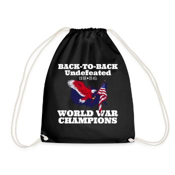 Deux fois champion invaincu de la Seconde Guerre mondiale 4. - Sac de sport léger - noir - Devant