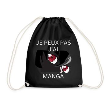 Ich kann keinen Manga haben - Turnbeutel - Schwarz - Vorne