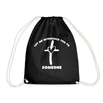 Christian Priest Jesus God Introduce You To Jesus - Drawstring Bag - black - Front