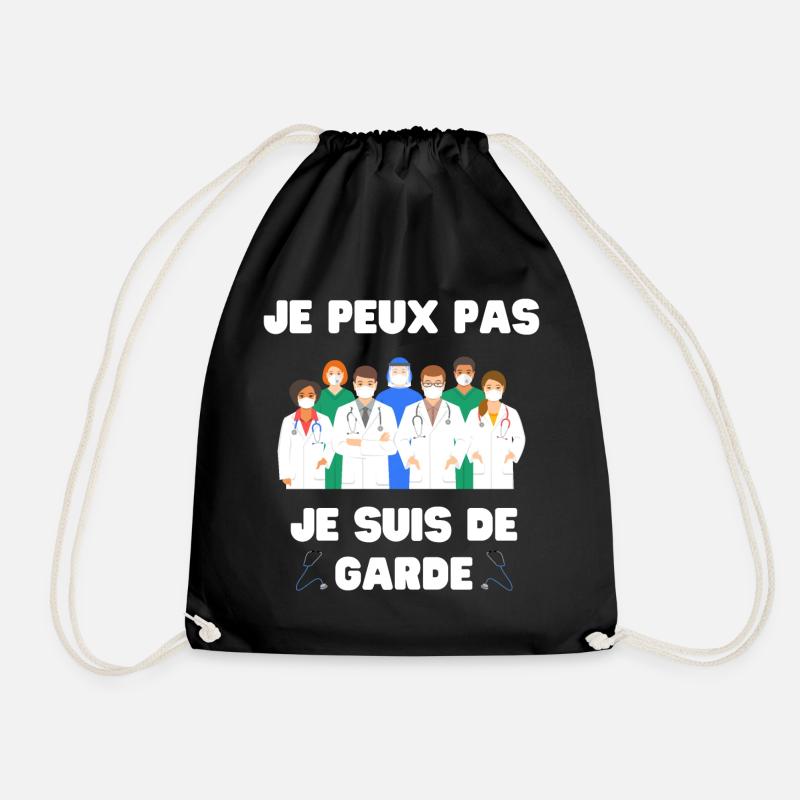 Je Peux Pas Je Suis De Garde Pour Médecine - Sac de sport léger - noir