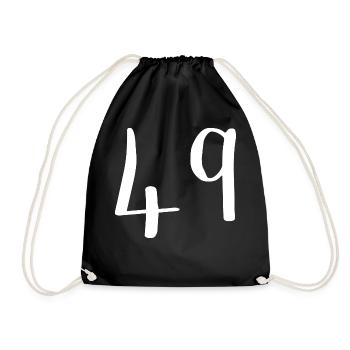 49 - Drawstring Bag - black - Front
