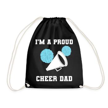 Stolzer Cheerleader-Vater Cheerleader - Turnbeutel - Schwarz - Vorne