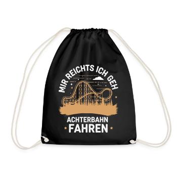 Roller Coaster Amusement Park Roller Coaster - Drawstring Bag - black - Front