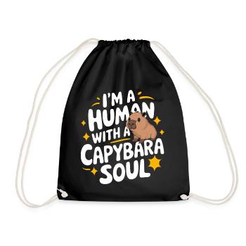 Capybara Capybara Animal rongeur - Sac de sport léger - noir - Devant