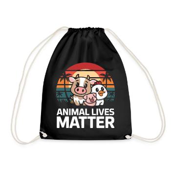 Végétarien Végétalien Végétarien Végétarien - Sac de sport léger - noir - Devant