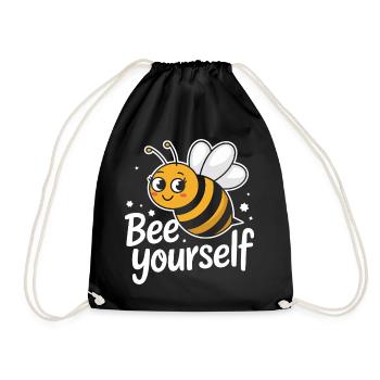 Honigbiene Imker Bienen Biene - Turnbeutel - Schwarz - Vorne