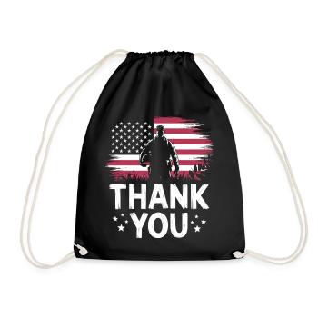 Soldat militaire vétéran - Sac de sport léger - noir - Devant