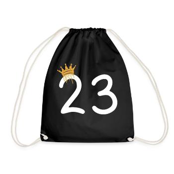 23 - Drawstring Bag - black - Front