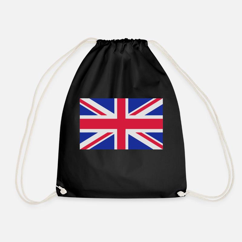 Union Jack - Drawstring Bag - black