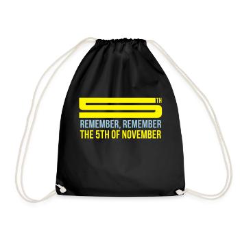 Vendetta - 5th November - Drawstring Bag - black - Front