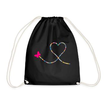 Hearts Hearts Heart I Love You I Love You U19 - Drawstring Bag - black - Front