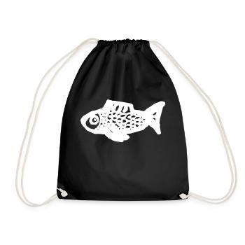 Just swim fish - Drawstring Bag - black - Front