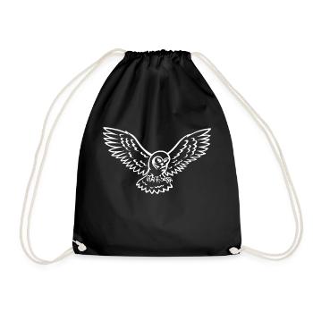 OWL - Drawstring Bag - black - Front
