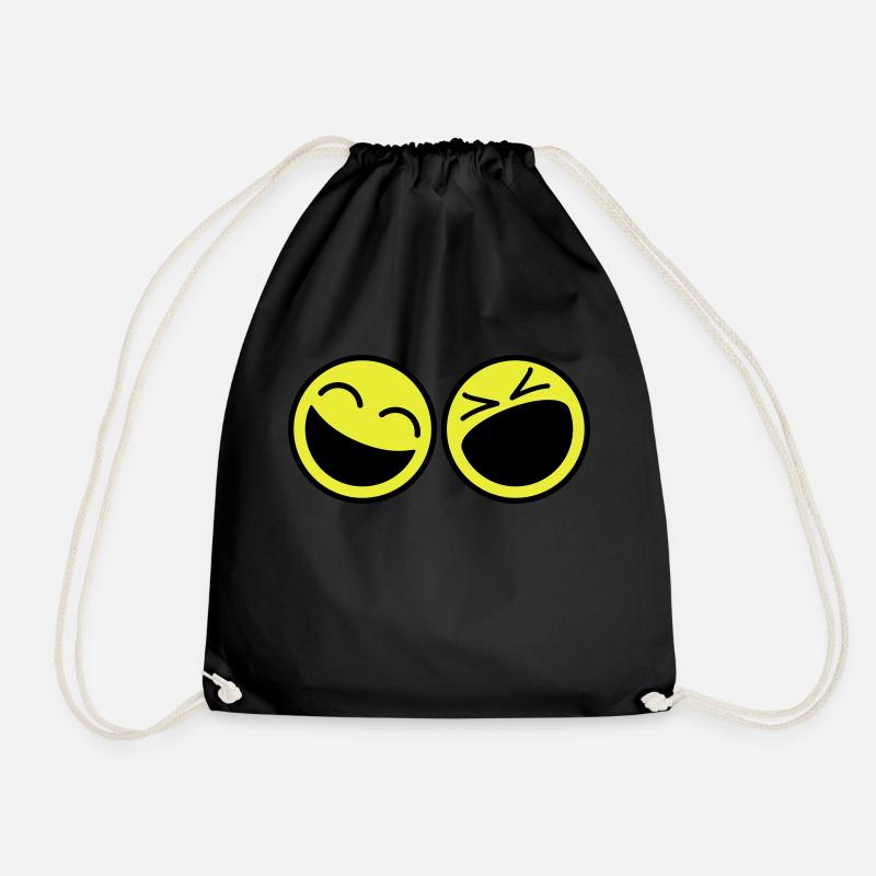 Smileys - Turnbeutel - Schwarz