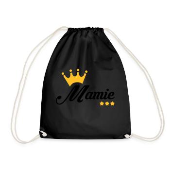 Grandma Oma Großmütter Mamy Mamie Grand-Mère - Drawstring Bag - black - Front