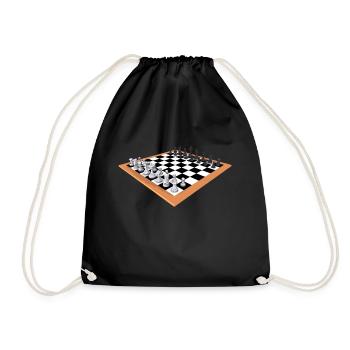 Jeu d'échecs, jouer aux échecs, sport d'échecs - Sac de sport léger - noir - Devant