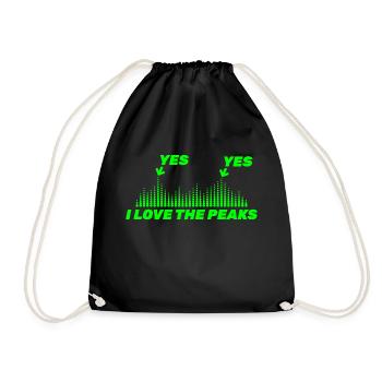 Bass I love Bass Techno Hardstyle Jumpstyle - Sac de sport léger - noir - Devant