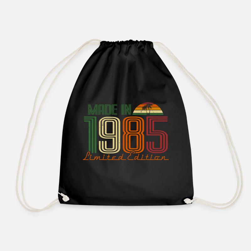 1985 geboren Retro 1985 Geschenkidee - Turnbeutel - Schwarz