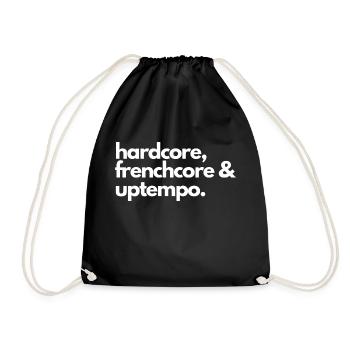 Hard Core, frenchcore & uptempo - Drawstring Bag - black - Front