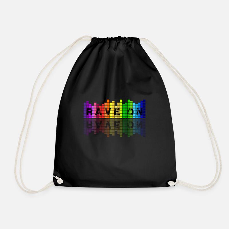 Rave on - Drawstring Bag - black
