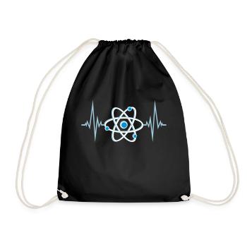Heartbeat atom pulse - Drawstring Bag - black - Front