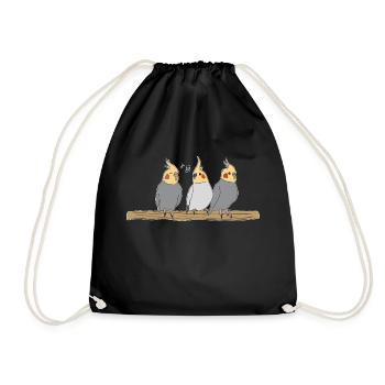 Nymph Parakeet Bird Bird Breeder Pet Animal - Drawstring Bag - black - Front