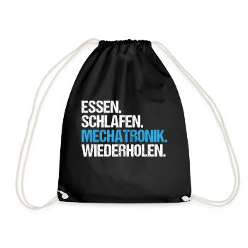 Mechatroniker Mechatronik Mechatronics Engineer - Turnbeutel - Schwarz - Vorne