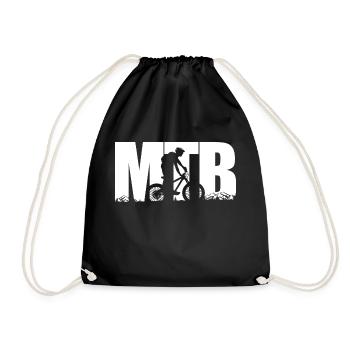 Mountain Bike - Drawstring Bag - black - Front