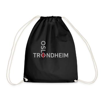 OSLO to TRONDHEIM - Drawstring Bag - black - Front
