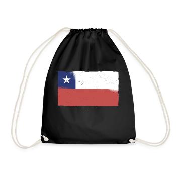 Flagge von Chile Südamerika Chilenen Chilene Santa - Turnbeutel - Schwarz - Vorne