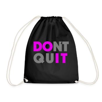 Do it Don`t Quit - Turnbeutel - Schwarz - Vorne