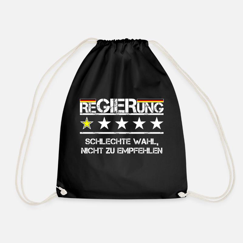 reGIERung schlechte Bewertung - Turnbeutel - Schwarz