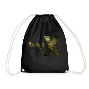 Paix Camouflage Militaire X Grande Lettre - Sac de sport léger - noir - Devant