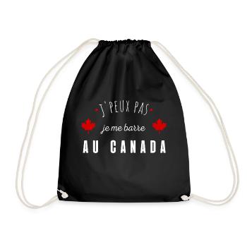 Je peux pas je me barre au canada - Sac de sport léger - noir - Devant