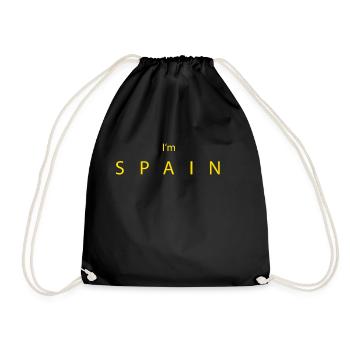 IM SPAIN yellow - Turnbeutel - Schwarz - Vorne