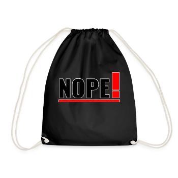 NOPE! - Turnbeutel - Schwarz - Vorne
