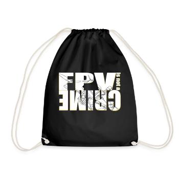 FPV is not an administrative offence - Drawstring Bag - black - Front