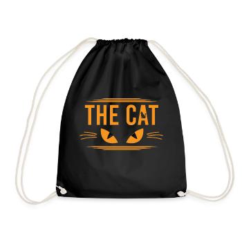 The cat yeux de chat et chat dessiné dans alphabet - Sac de sport léger - noir - Devant