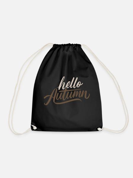 Hello Autumn - Turnbeutel - Schwarz