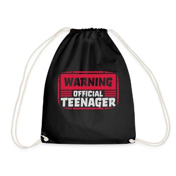 avertissement citation officielle d’adolescent - Sac de sport léger - noir - Devant