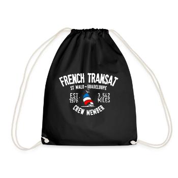 French Transat 2022 crew member St Malo - Drawstring Bag - black - Front