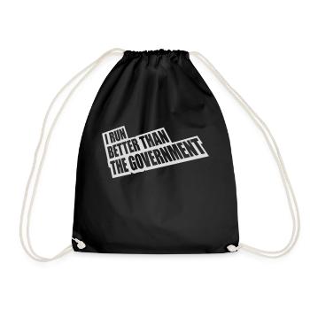 run better than government - Turnbeutel - Schwarz - Vorne