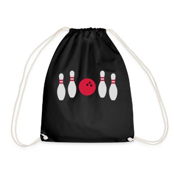 In between not hit bowling - Drawstring Bag - black - Front